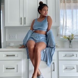 Three piece fuzzy lounge set